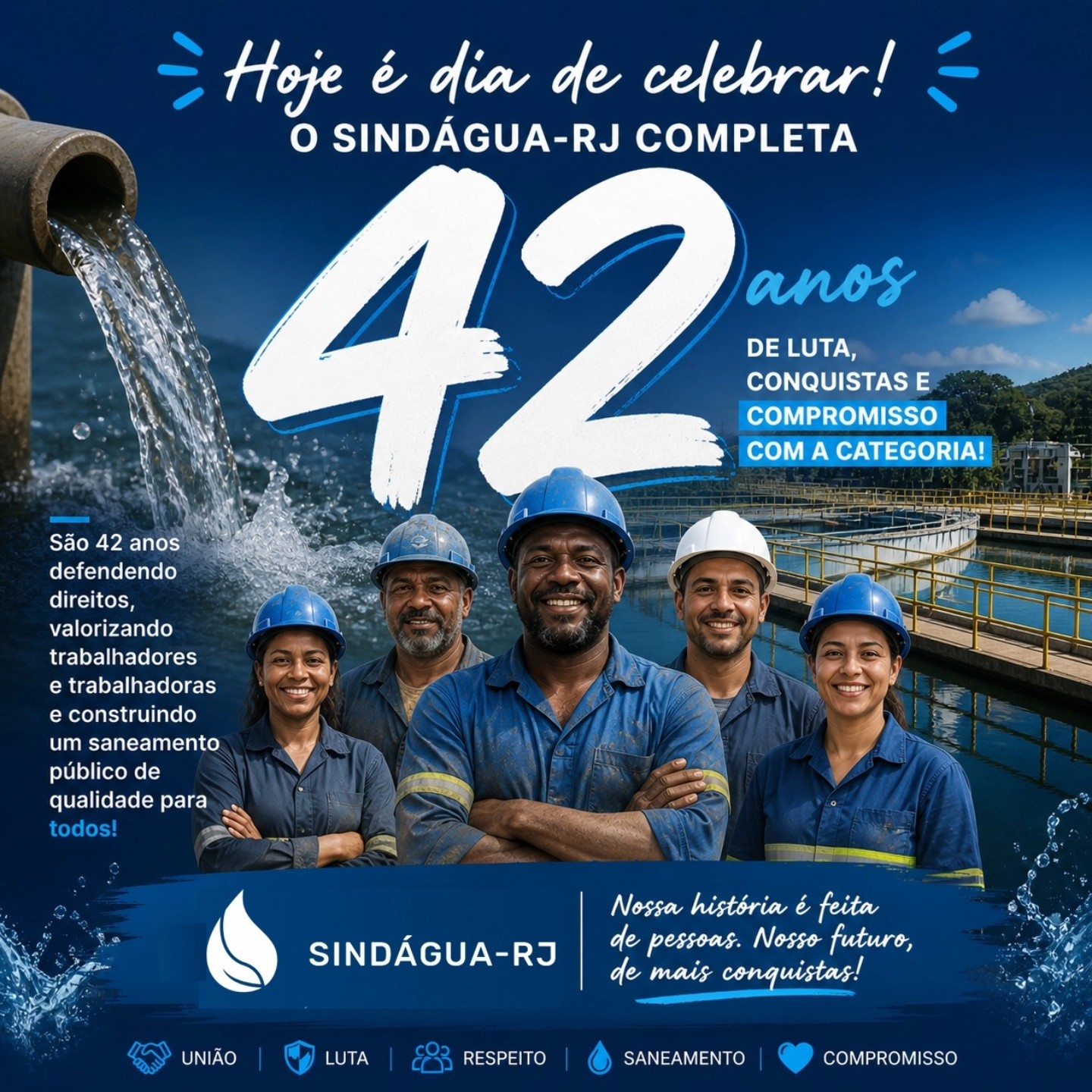 5 de maio – 42 anos do SINDÁGUA-RJ